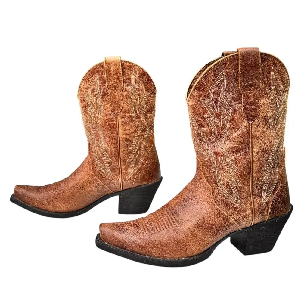 Ariat Round Up Bella Western Bootie Women’s Size 7.5B - Picture 3 of 10